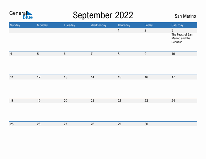 Fillable September 2022 Calendar