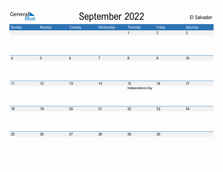 Fillable September 2022 Calendar