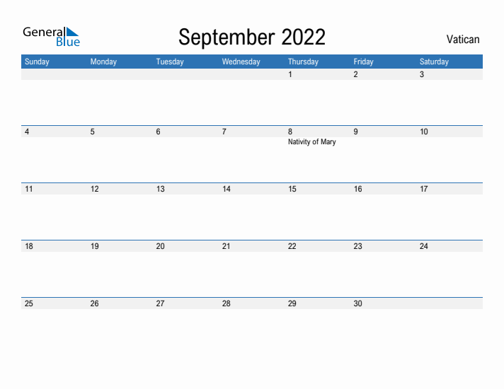 Fillable September 2022 Calendar