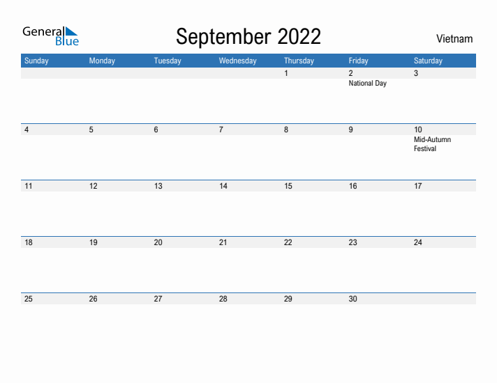 Fillable September 2022 Calendar