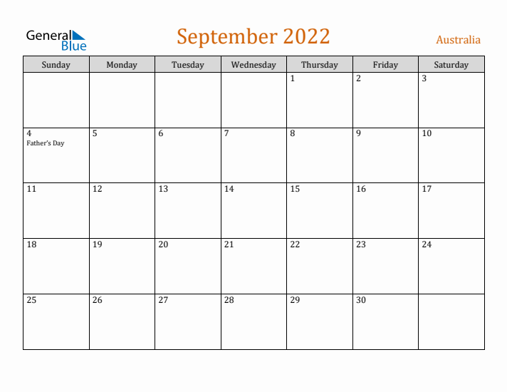 September 2022 Holiday Calendar with Sunday Start