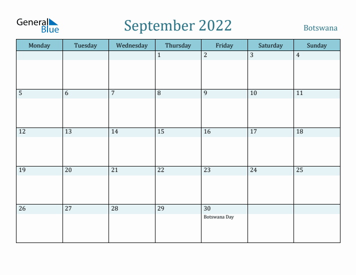 September 2022 Calendar with Holidays