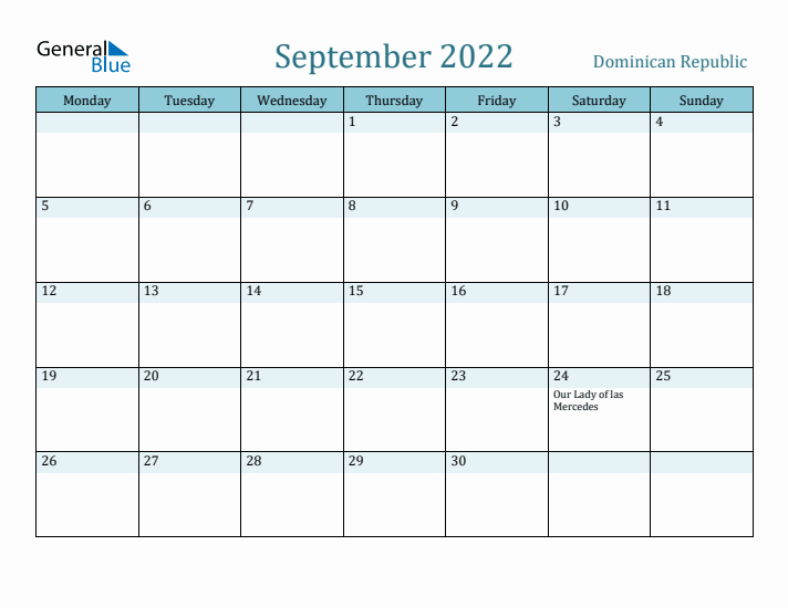 September 2022 Calendar with Holidays