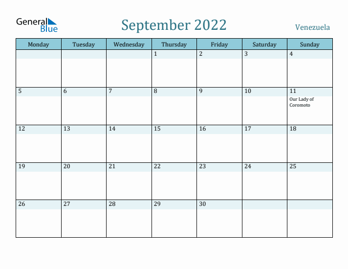 September 2022 Calendar with Holidays