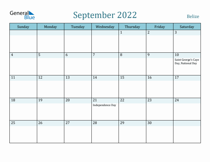 September 2022 Calendar with Holidays