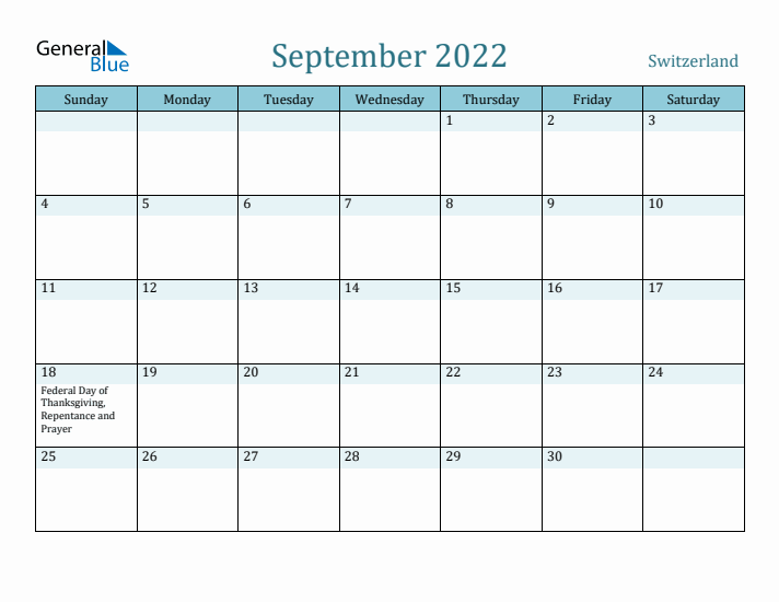 September 2022 Calendar with Holidays