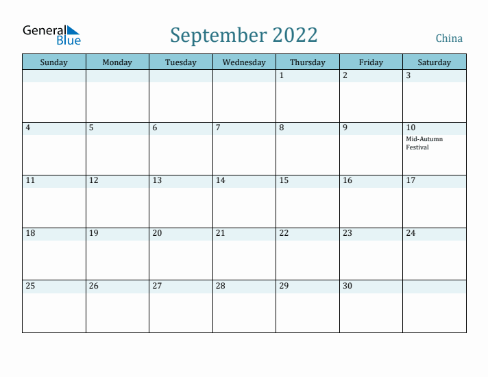 September 2022 Calendar with Holidays