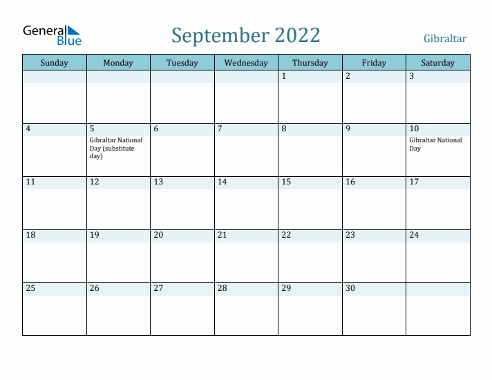 September 2022 Calendar with Holidays