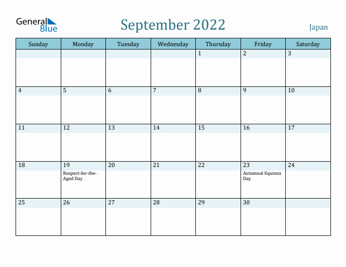 September 2022 Calendar with Holidays