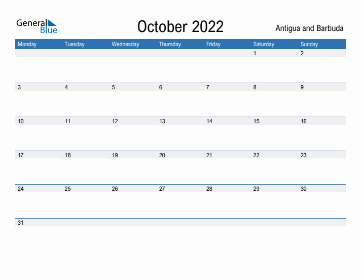 Fillable October 2022 Calendar