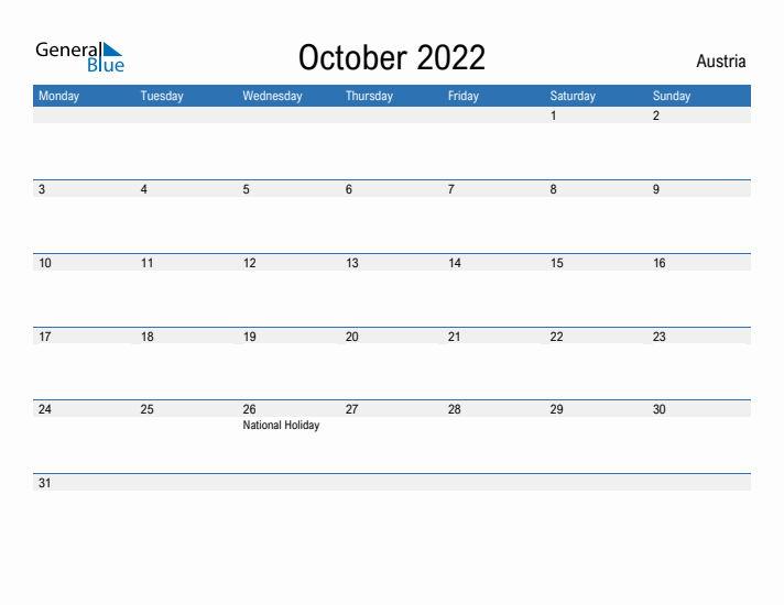 Fillable October 2022 Calendar