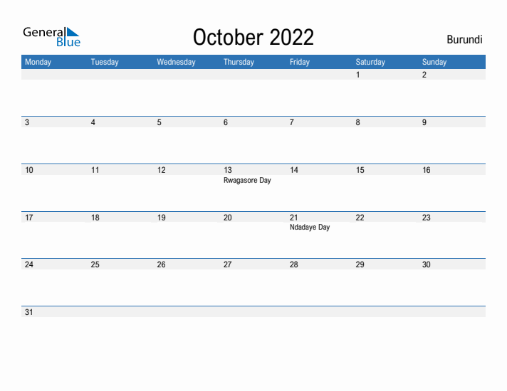 Fillable October 2022 Calendar