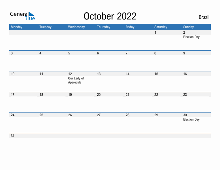 Fillable October 2022 Calendar