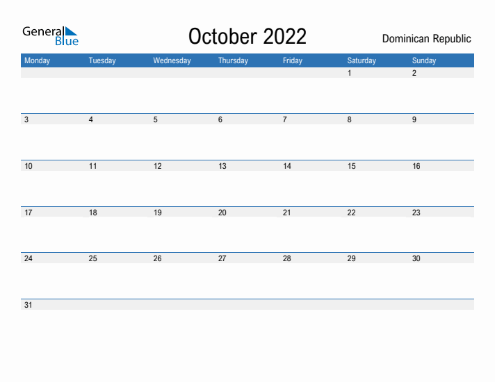 Fillable October 2022 Calendar