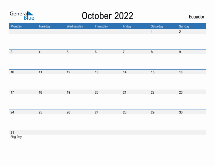 Fillable October 2022 Calendar