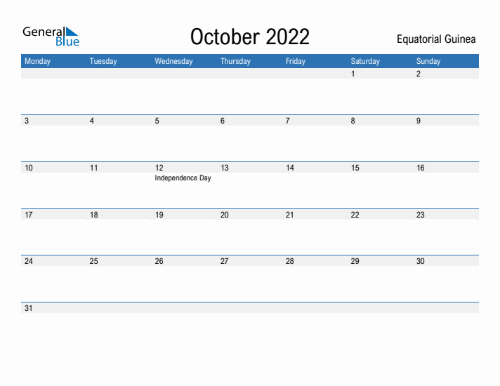 Fillable October 2022 Calendar