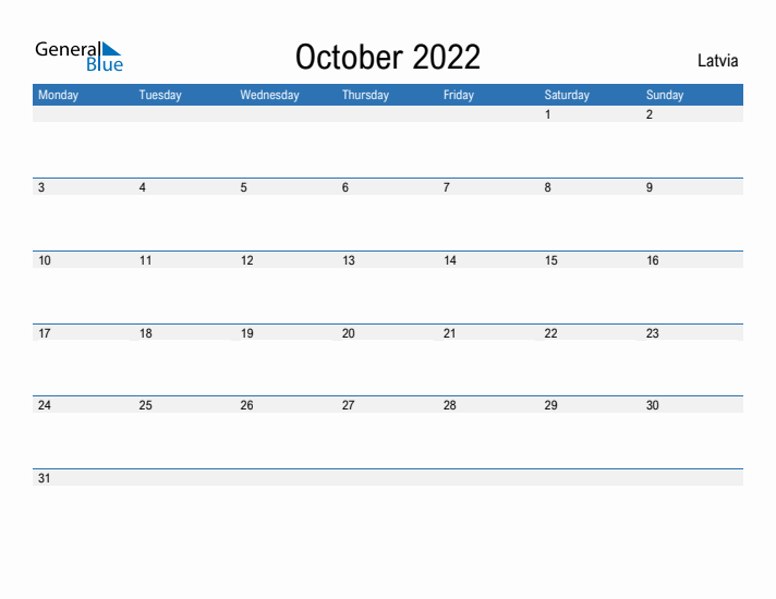 Fillable October 2022 Calendar