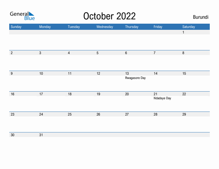 Fillable October 2022 Calendar