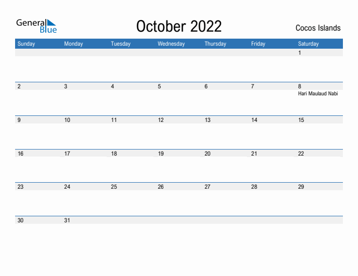 Fillable October 2022 Calendar