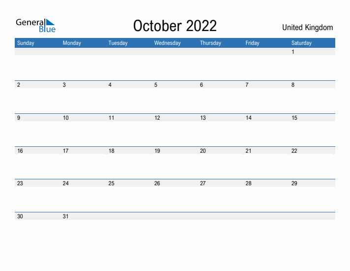 Fillable October 2022 Calendar