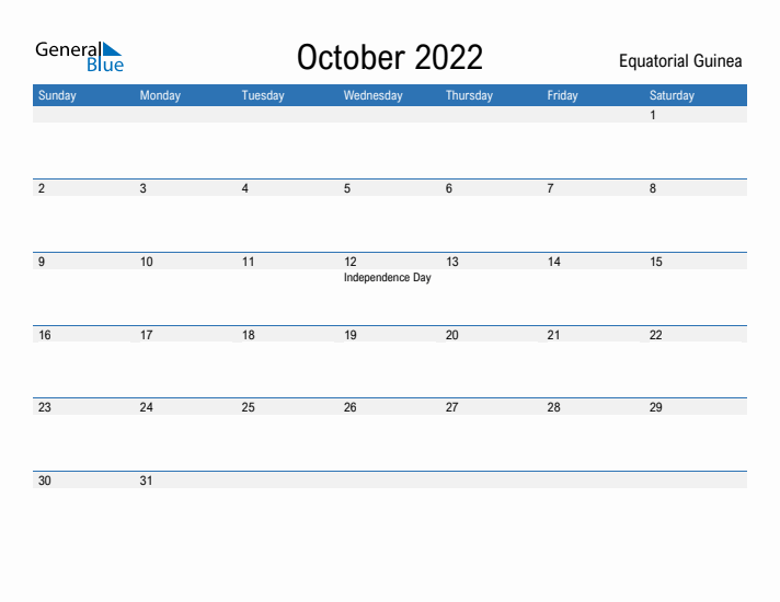 Fillable October 2022 Calendar