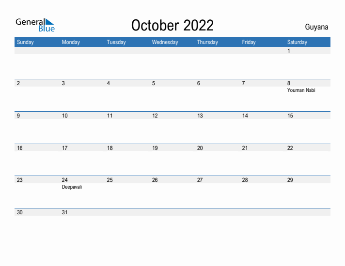 Fillable October 2022 Calendar