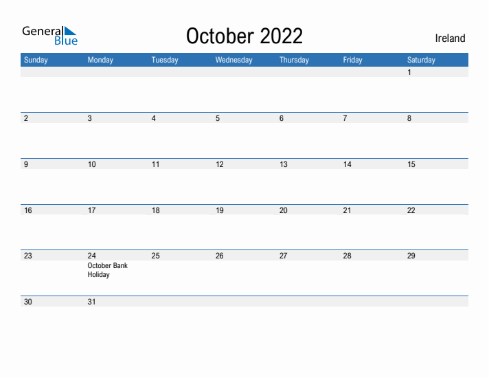 Fillable October 2022 Calendar