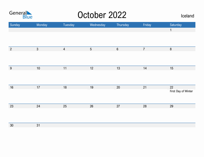 Fillable October 2022 Calendar