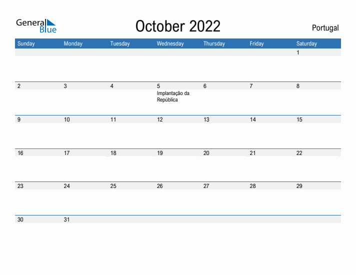 Fillable October 2022 Calendar