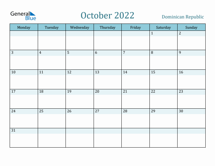 October 2022 Calendar with Holidays