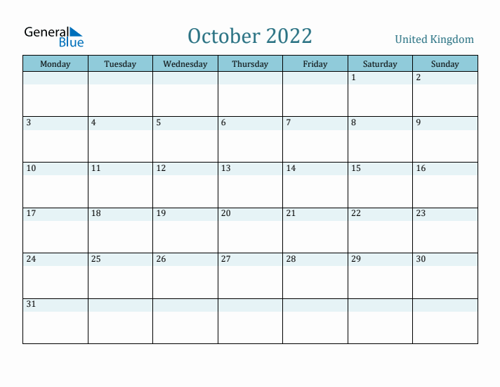 October 2022 Calendar with Holidays