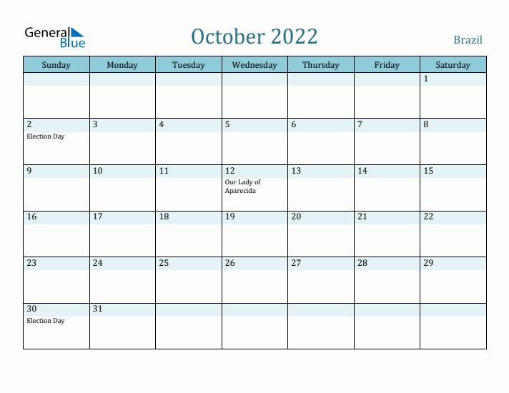 October 2022 Calendar with Holidays