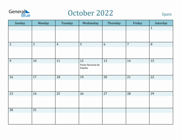 October 2022 Calendar with Holidays