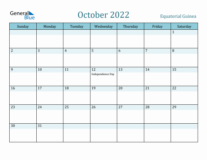 October 2022 Calendar with Holidays