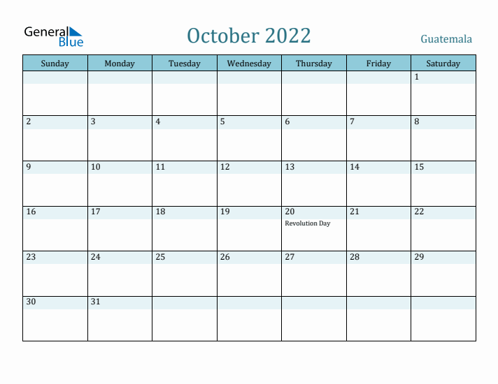 October 2022 Calendar with Holidays