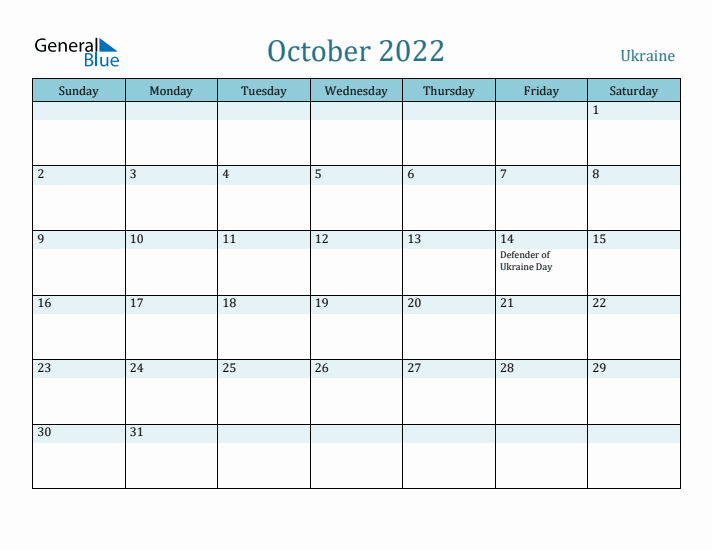 October 2022 Calendar with Holidays