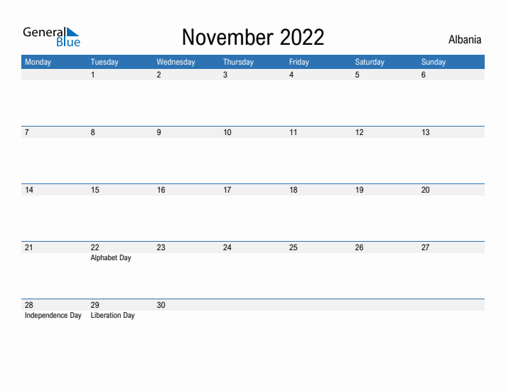 Fillable November 2022 Calendar