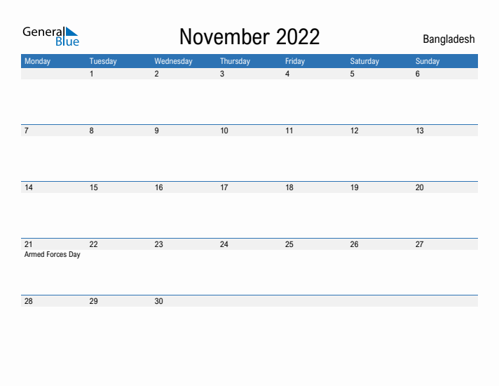 Fillable November 2022 Calendar