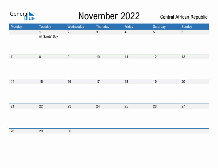 Fillable November 2022 Calendar