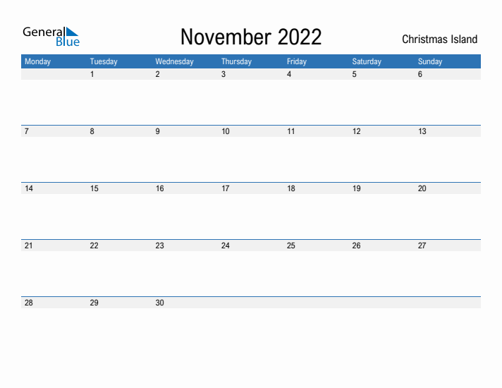 Fillable November 2022 Calendar