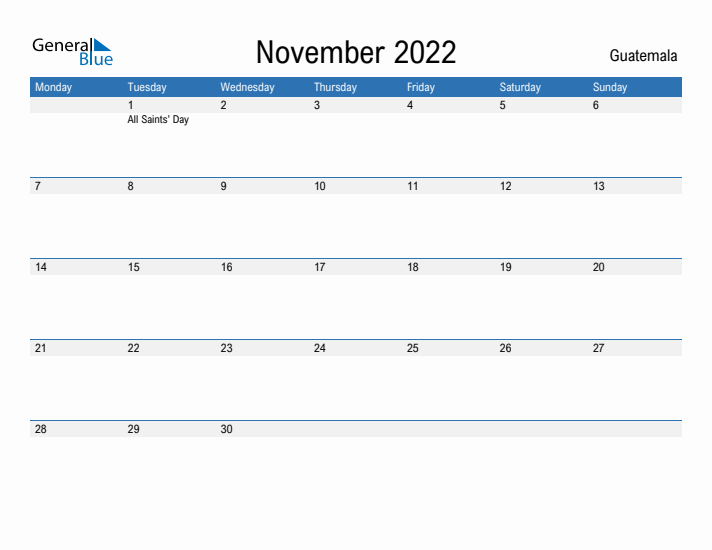 Fillable November 2022 Calendar