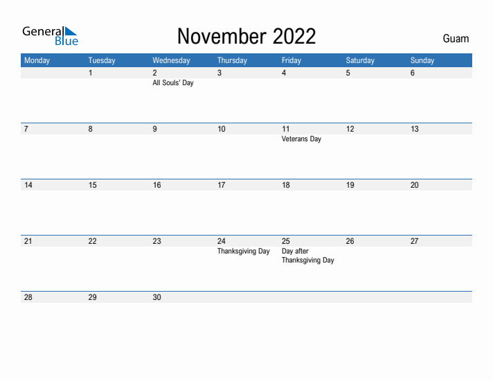 Fillable November 2022 Calendar