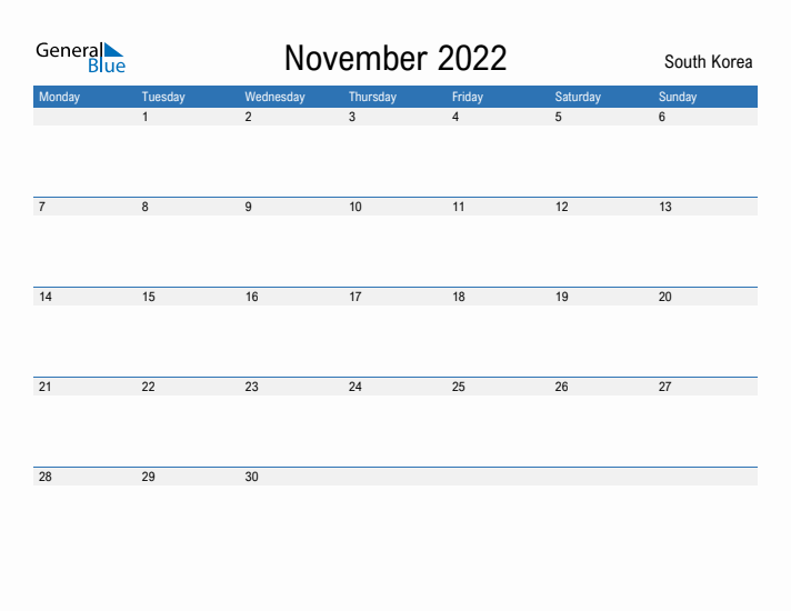 Fillable November 2022 Calendar