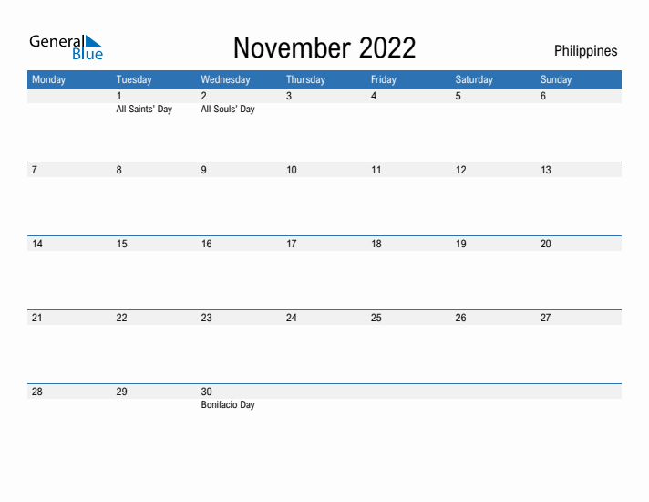 Fillable November 2022 Calendar