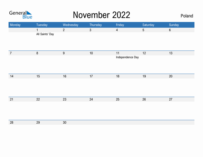 Fillable November 2022 Calendar