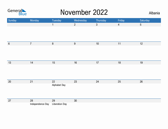 Fillable November 2022 Calendar