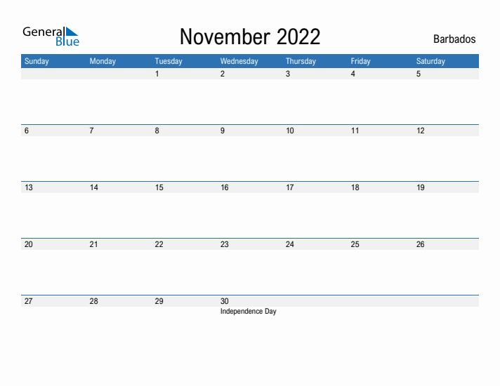 Fillable November 2022 Calendar