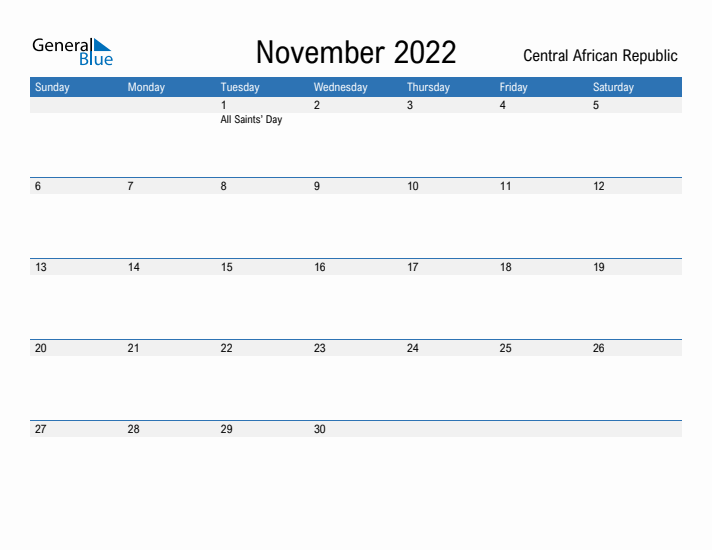 Fillable November 2022 Calendar