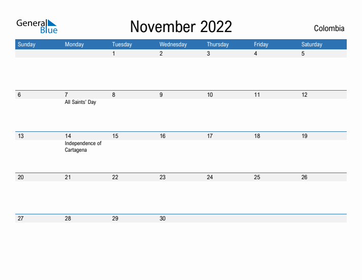 Fillable November 2022 Calendar