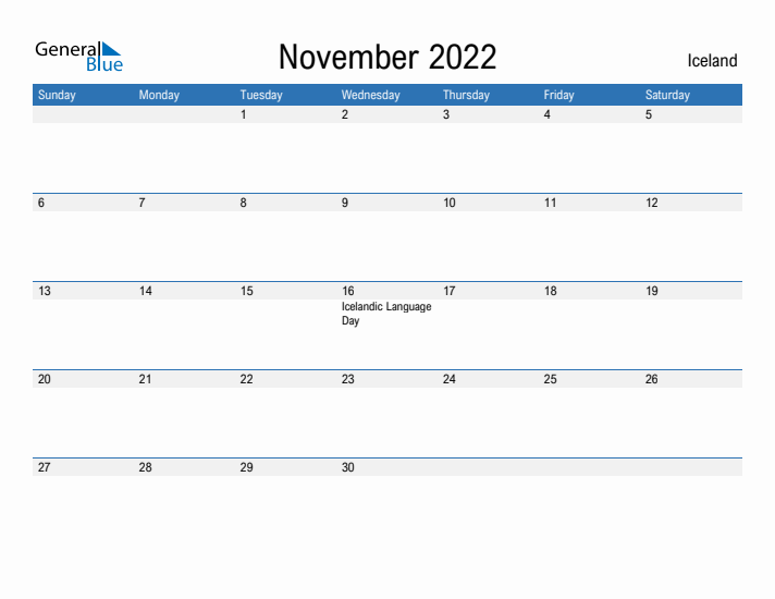 Fillable November 2022 Calendar